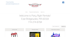 Desktop Screenshot of partyrightrentals.com