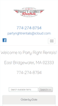 Mobile Screenshot of partyrightrentals.com